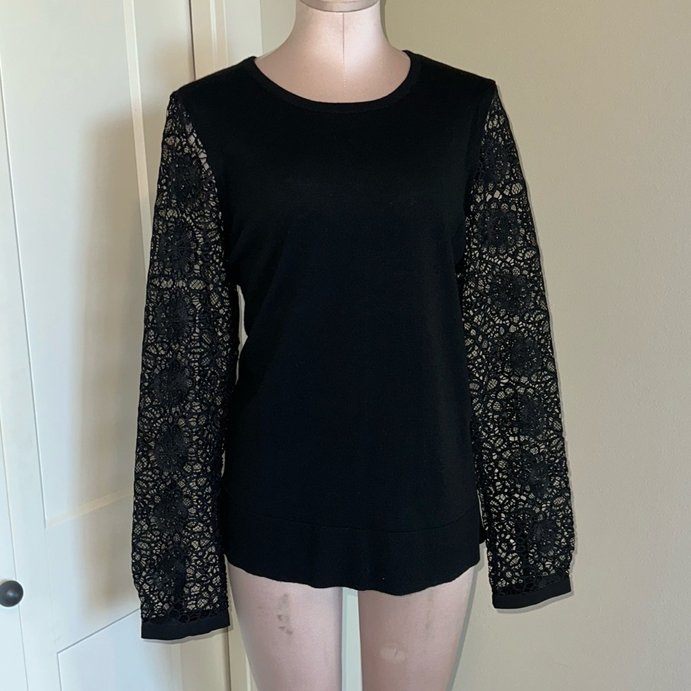 Loft Lace Sleeve Sweater